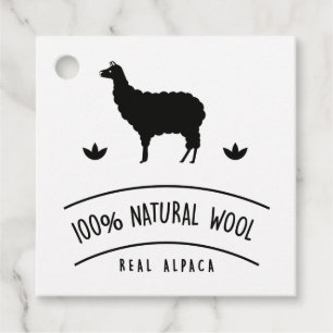 Natuurlijke wol Real Alpaca Bedankjes Labels
