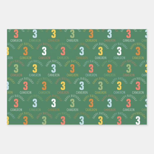 Natuurlijke Wonder gemengd patroon verjaardag Inpakpapier Vel (Voorkant)