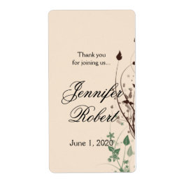 Natuurlijke Wonder in Ivoor Bruin Bruiloft Wijn La Etiket