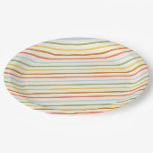 Natuurlijke wonderen streep patroon papieren bordje (Gekanteld)