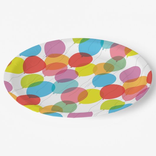 Natuurlijke Wonders Party Ballons Patroon Papieren Bordje (Gekanteld)