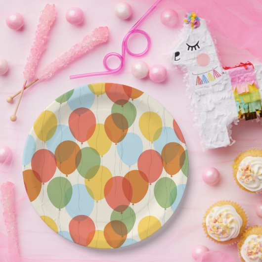 Natuurlijke Wonders Party Ballons Patroon Papieren Bordje (Feest)