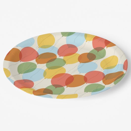 Natuurlijke Wonders Party Ballons Patroon Papieren Bordje (Gekanteld)