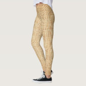 Natuurlijke zakdoek, getextureerde achtergrond. leggings (Links)