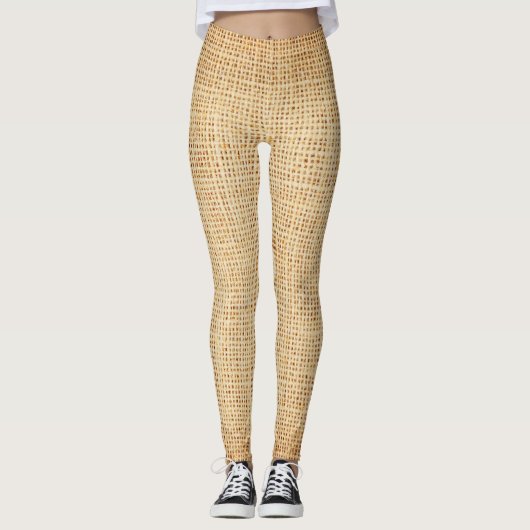 Natuurlijke zakdoek, getextureerde achtergrond. leggings (Voorkant)
