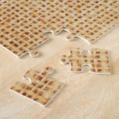 Natuurlijke zakdoek, getextureerde achtergrond. legpuzzel (Zijkant)