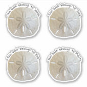 Natuurlijke zandvangers Aangepaste tekst Kinder Sticker (Voorkant)