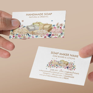 Natuurlijke zeep bloem visitekaartje