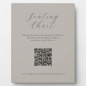 Natuurlijke Zitting Grafiek Teken met QR Code Plaq Fotoplaat (Voorkant)
