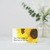 Natuurlijke zonnebloemen Achtergrond Visitekaartje (Staand voorkant)