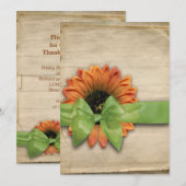 Natuurlijke zonnebloemen, Thanksgiving of herfst Kaart (Voorkant / Achterkant)