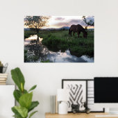Natuurlijke zonsondergang poster (Thuiskantoor)