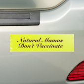 Natuurlijke zoogdieren vaccineren niet bumpersticker (Op auto)