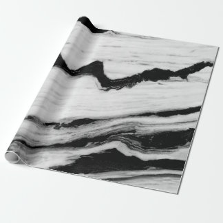 natuurlijke zwart-witte marmertextuur, luxueus cadeaupapier