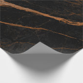 natuurlijke zwarte emperador marmer textuur achter cadeaupapier (Hoek)