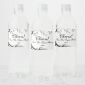 Natuurlijke, Zwarte en Witte Boom Waterfles Etiket (Flessen)