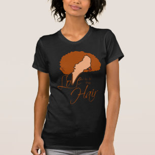 Natuurlijke zwarte haarhaar Liefde zit in de Hai T-shirt
