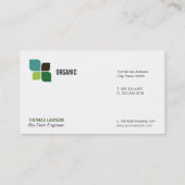 Natuurlogo (aliceblauw) visitekaartje (Achterkant)