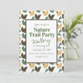 Natuurpad Bossen Vlinder Verjaardag Rustiek Kaart (Staand voorkant)