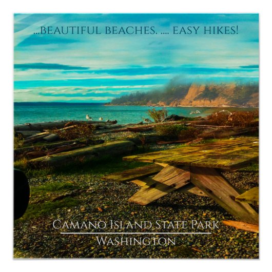  natuurpark Camano, bewerkbaar Perfect Poster (Voorkant)