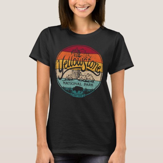 natuurpark van Camping Yellowstone dat een hak in T-shirt (Voorkant)