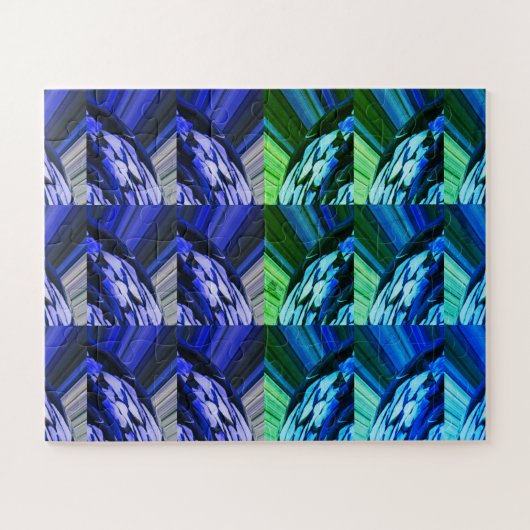 Natuurpatroon kunst legpuzzel (Horizontaal)