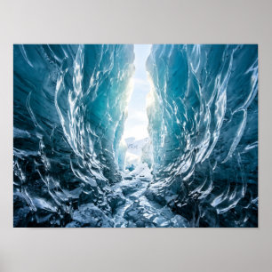 Natuurposter Blauwe Gletsjerijsgang Poster