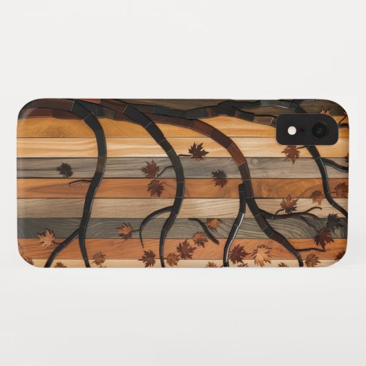 Natuur's Art: Houten Plank Tree Mozaïek Telefoonho Case-Mate iPhone Case (Achterkant (horizontaal))