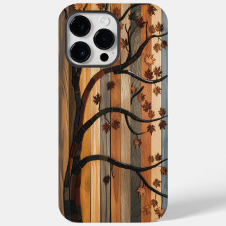 Natuur's Art: Houten Plank Tree Mozaïek Telefoonho iPhone 14 Pro Max Hoesje