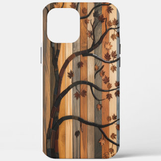 Natuur's Art: Houten Plank Tree Mozaïek Telefoonho iPhone 12 Pro Max Hoesje