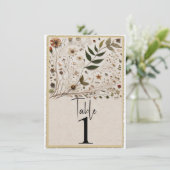 Natuur's Beauty Botanical Flowers Tafelnummer (Staand voorkant)