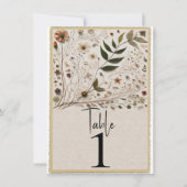 Natuur's Beauty Botanical Flowers Tafelnummer (Achterkant)