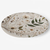 Natuur's Beauty Botanische Bloemen & Bladeren Brui Papieren Bordje (Gekanteld)