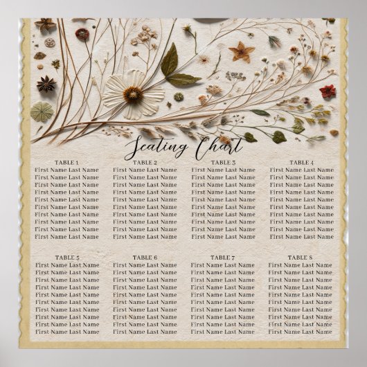 Natuur's Beauty Botanische Bloemen & Bladeren Brui Poster (Voorkant)