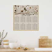 Natuur's Beauty Botanische Bloemen & Bladeren Brui Poster (Keuken)