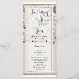 Natuur's Beauty Botanische Bloemen & Bladeren Brui Programmakaart