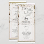 Natuur's Beauty Botanische Bloemen & Bladeren Brui Programmakaart (Voorkant / Achterkant)