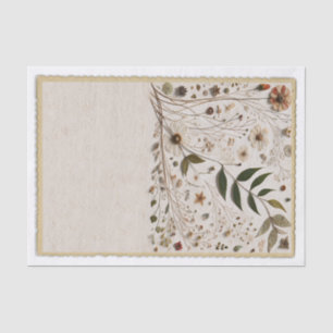 Natuur's Beauty Botanische Bloemen & Bladeren Brui Tissuepapier