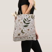 Natuur's Beauty Botanische Bloemen & Bladeren Tote Bag (Dichtbij)