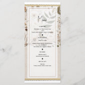 Natuur's Beauty Botanische Bloemen Bruiloft Menu (Voorkant)