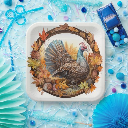 Natuur's Bounty: Oogst Delights Papieren Bordje (Feest)