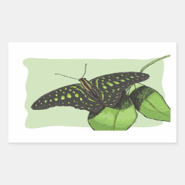 Natuur's Camouflage Vlinder Rechthoekige Sticker