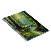 Natuur's Canvas, weelderig groen bos Notitieboek (Rechterzijde)