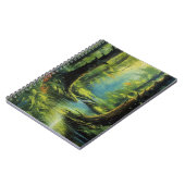 Natuur's Canvas, weelderig groen bos Notitieboek (Linkerzijde)