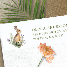 Natuur's Delight Baby shower Bunny Adreslabel Etiket