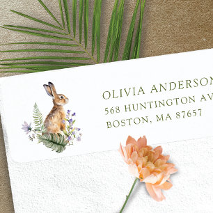 Natuur's Delight Baby shower Bunny Adreslabel Etiket