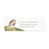 Natuur's Delight Baby shower Hedgehog Etiket (Voorkant)