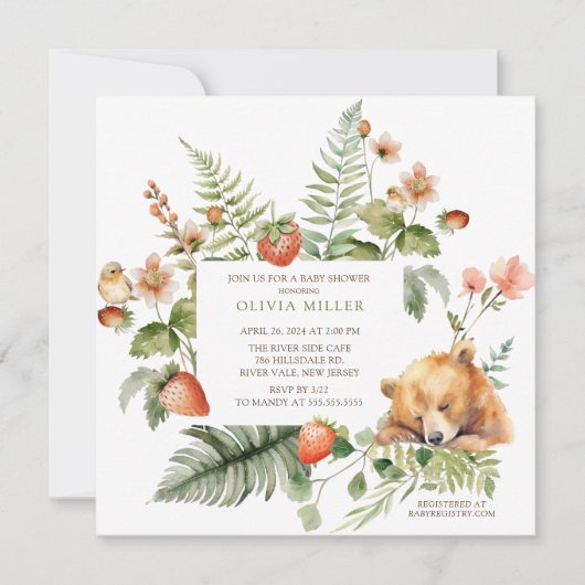 Natuur's Delight Beer Baby shower Uitnodiging (Voorkant)