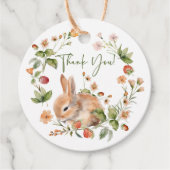 Natuur's Delight Bunny Baby shower Favor Gift Labe Bedankjes Labels (Voorkant)