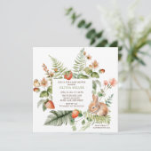 Natuur's Delight Bunny Baby shower Kaart (Staand voorkant)